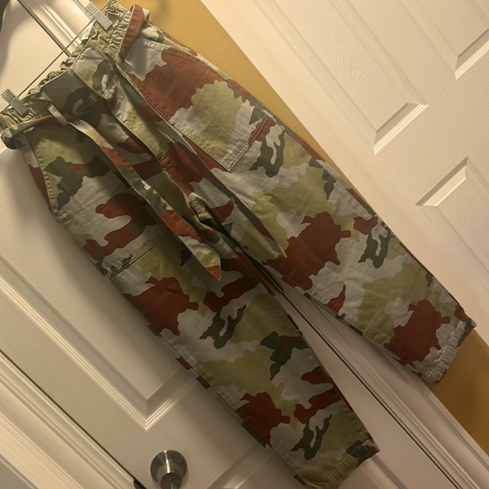 Zara Camo Denim Pants
